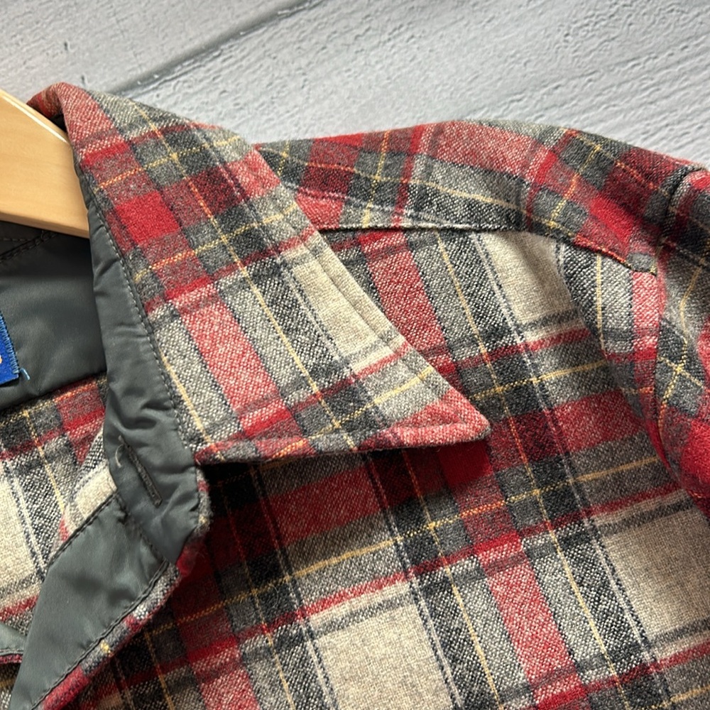 Vintage Pendleton 100% Wool Button Down Plaid Shi… - image 7